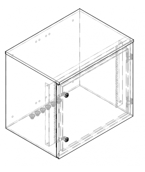SM-50/55/41 19” 9U Hermetic Mast Cabinet IP65