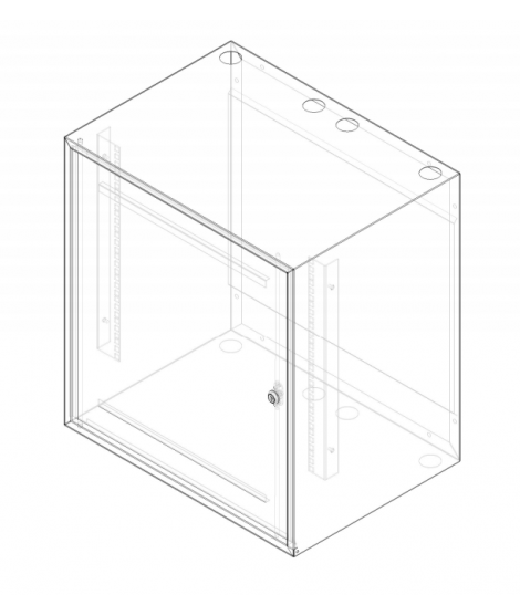TPR-60/55/40 19" 10U wall mounting cabinet