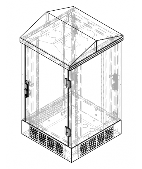 SZK 18U 19” 109/61/61 Szafa zewnętrzna dwudostępowa IP54