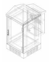 SZK 18U 19" 113/61/89 Outdoor cabinet with air conditioner IP65