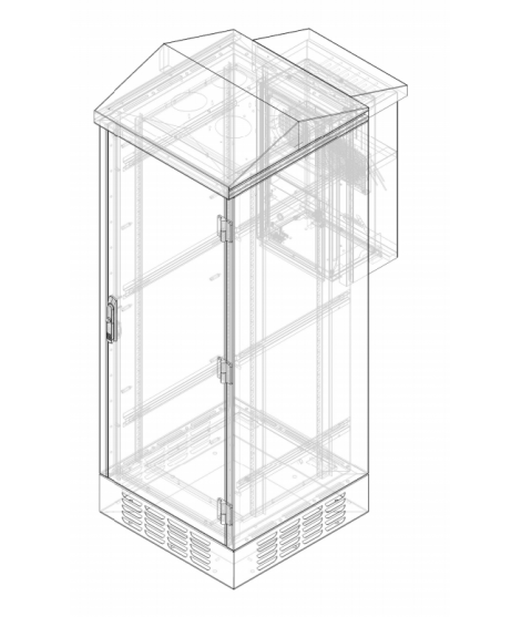 SZK 30U 19" 169/61/89 Outdoor cabinet with air conditioner IP65