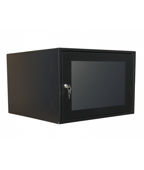 TPR-40/60/60 6U wall mounting cabinet with glass black